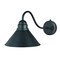 Vaxcel Outland 1 Light Dusk to Dawn Black Gold Farmhouse Barn Dome Outdoor Wall Lantern T0198 - alternate 1